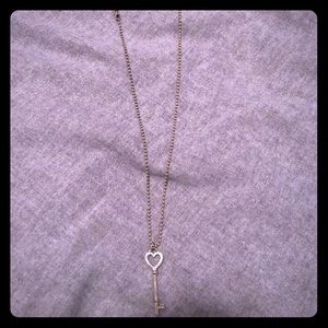 Tiffany and co key pendant and chain